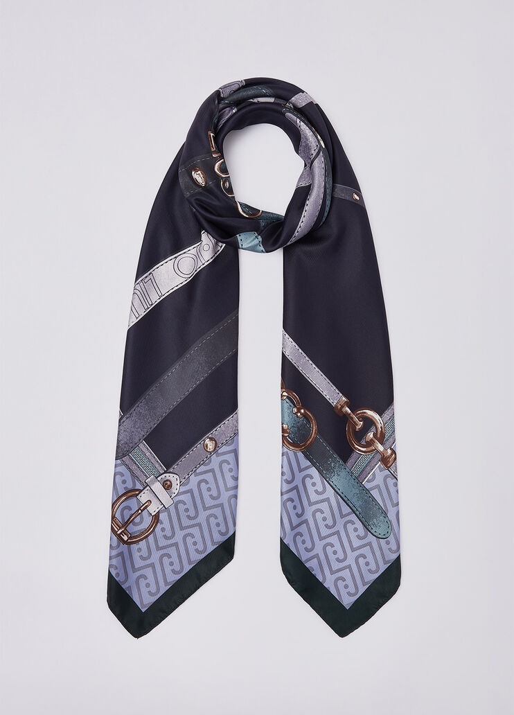 Scarf large with print light blue Liu Jo - medium