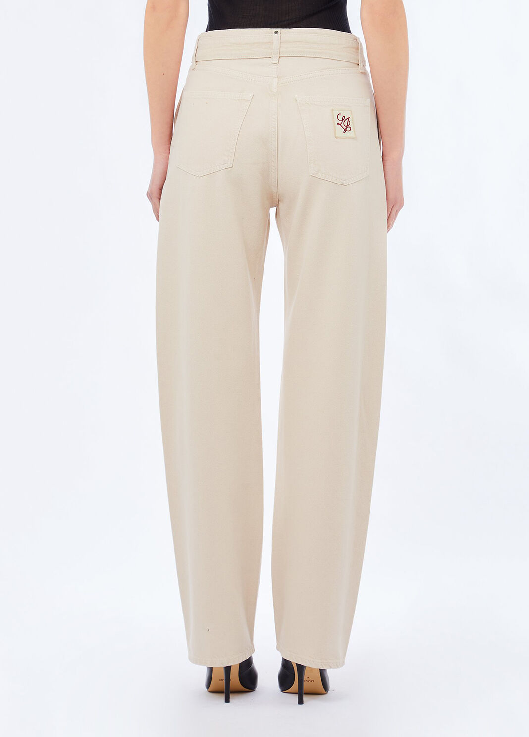 High-rise trousersrise light beige Liu Jo - large image number 1