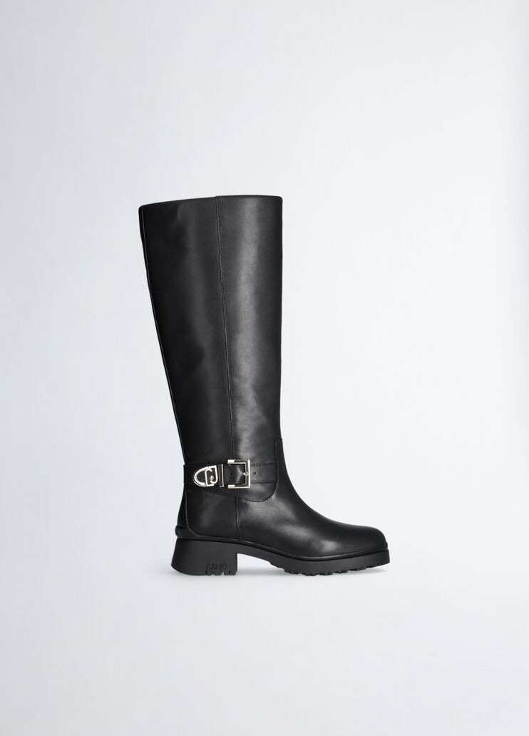 Hoher Lederstiefel schwarz Liu Jo - large image number 0 Hoher Lederstiefel schwarz Liu Jo - large image number 0