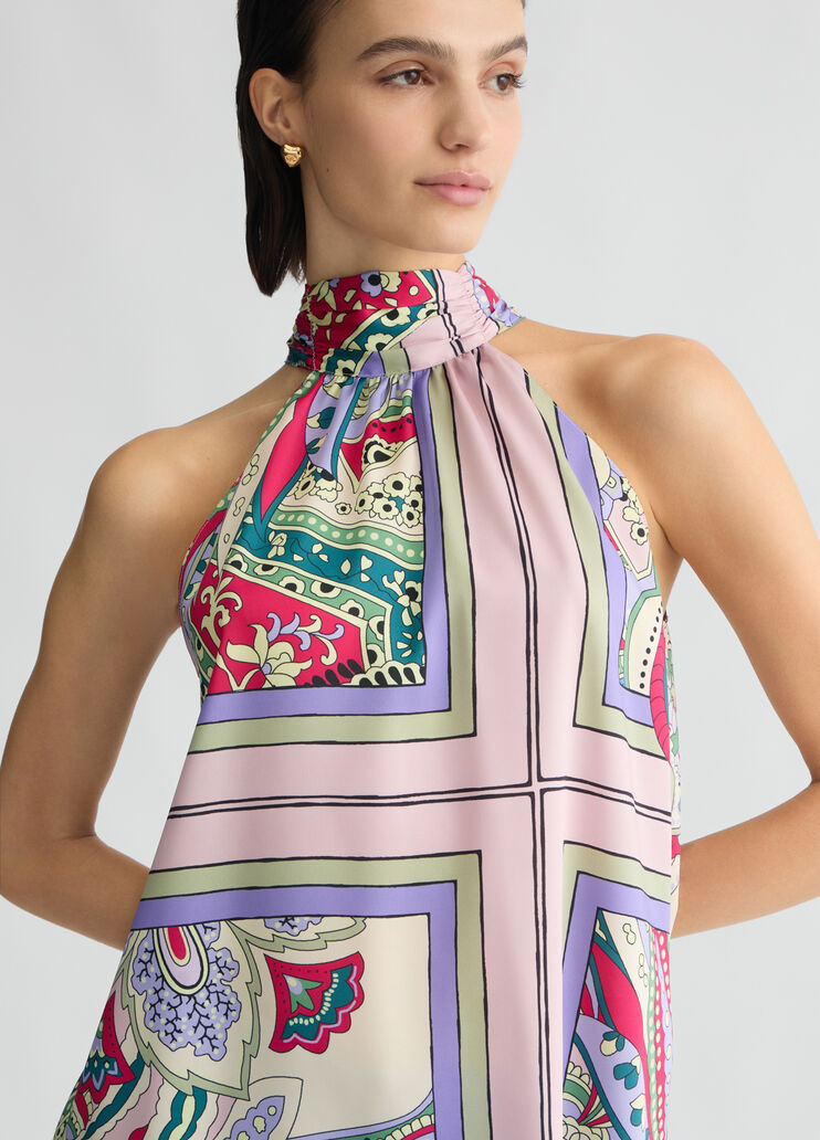 Printed satin top foulard print Liu Jo - large image number 2 Printed satin top foulard print Liu Jo - large image number 2