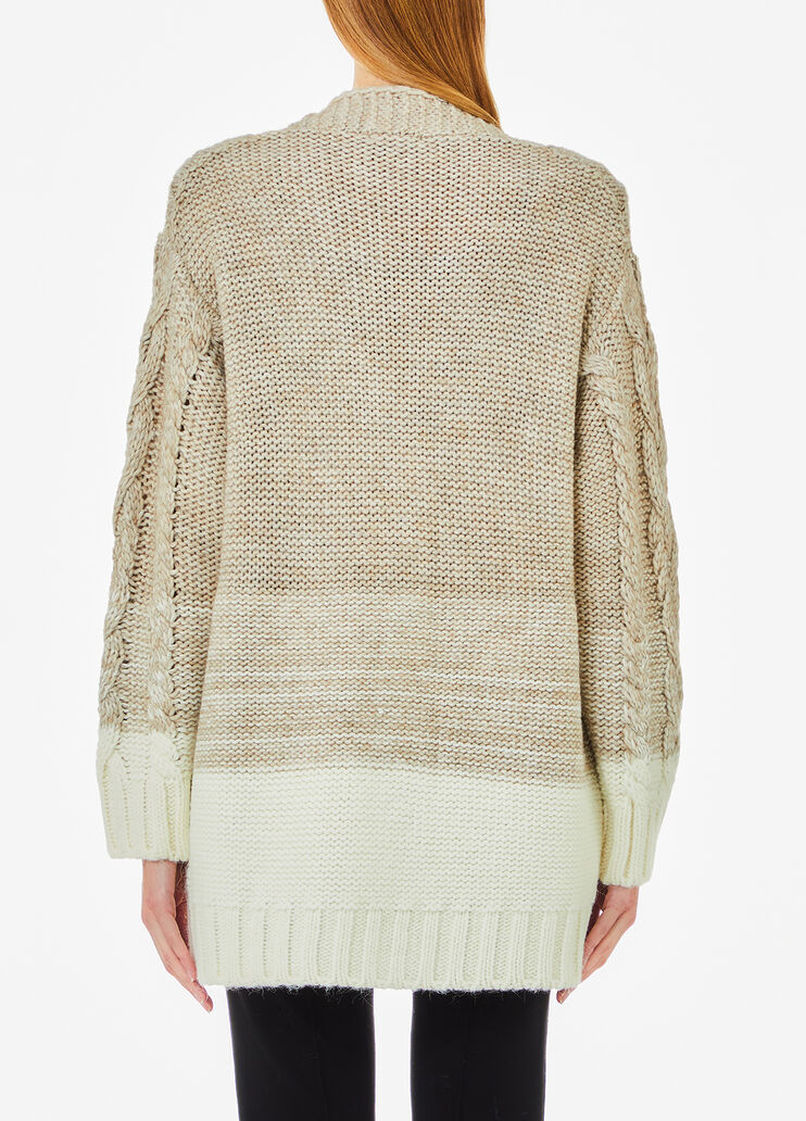 Cardigan en laine et alpaga beige Liu Jo - medium Cardigan en laine et alpaga beige Liu Jo - medium