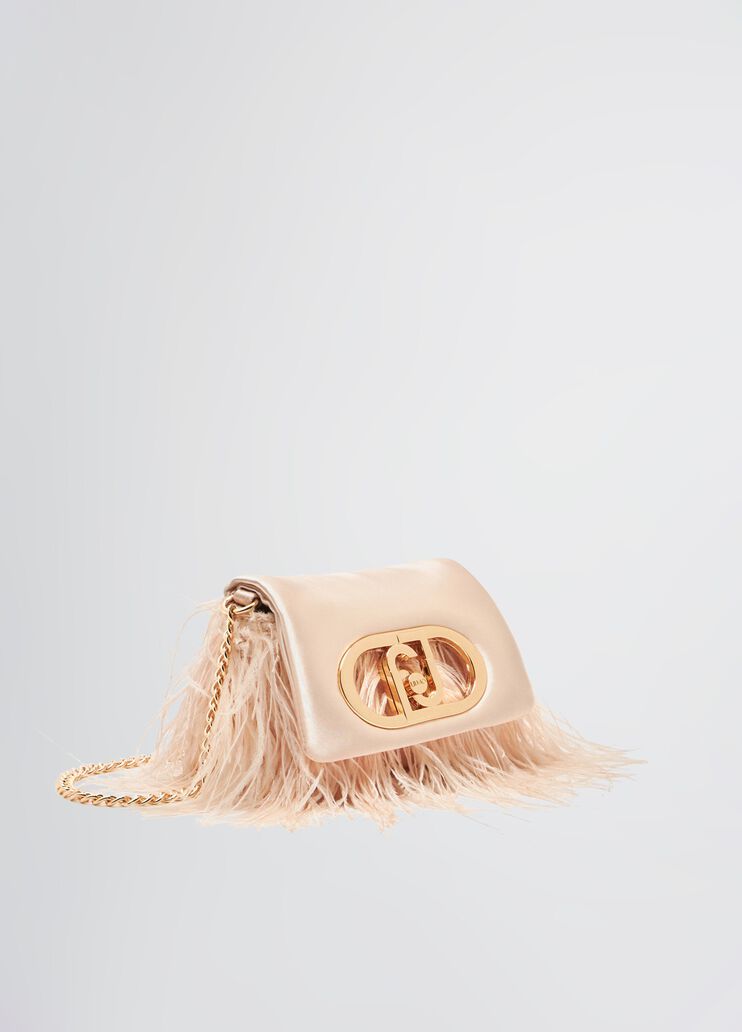 Mini LaPuffy bag with feathered detailing powder pink Liu Jo - large image number 2 Mini LaPuffy bag with feathered detailing powder pink Liu Jo - large image number 2