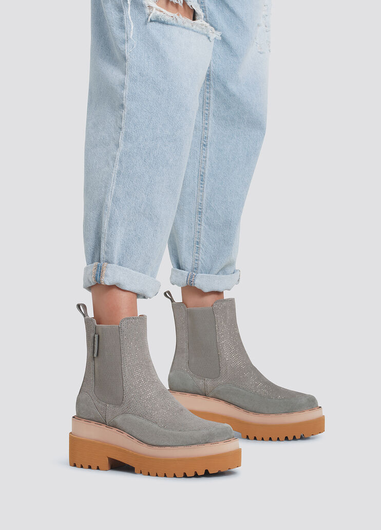 Beatles-Stiefelette aus Veloursleder Camouflage Liu Jo - large image number 3