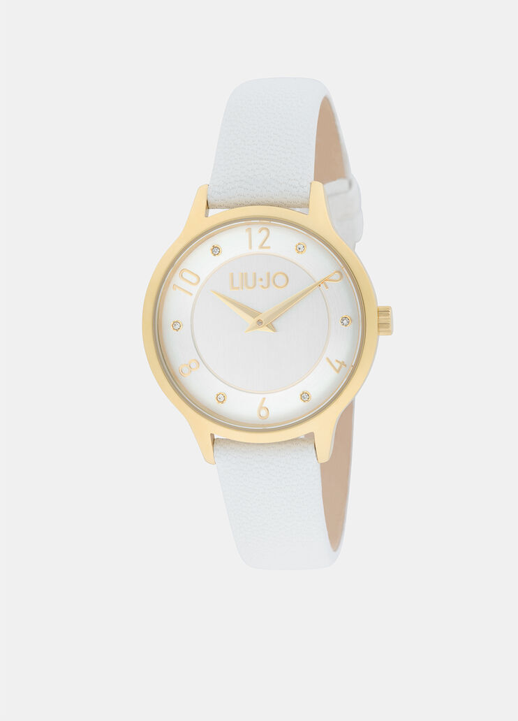 Watch with leather strap white Liu Jo - medium Watch with leather strap white Liu Jo - medium