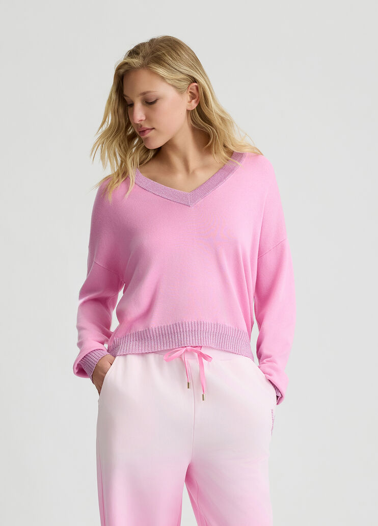 V-neck jumper pink Liu Jo - medium V-neck jumper pink Liu Jo - medium