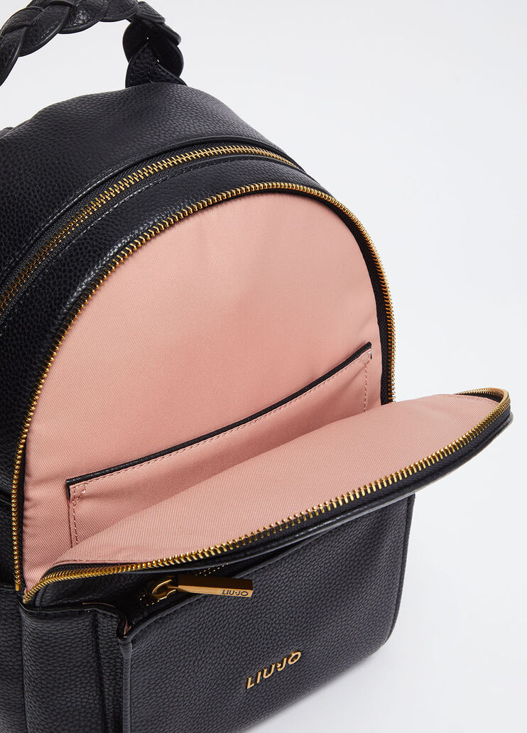 Backpack with woven handle black Liu Jo - large image number 4