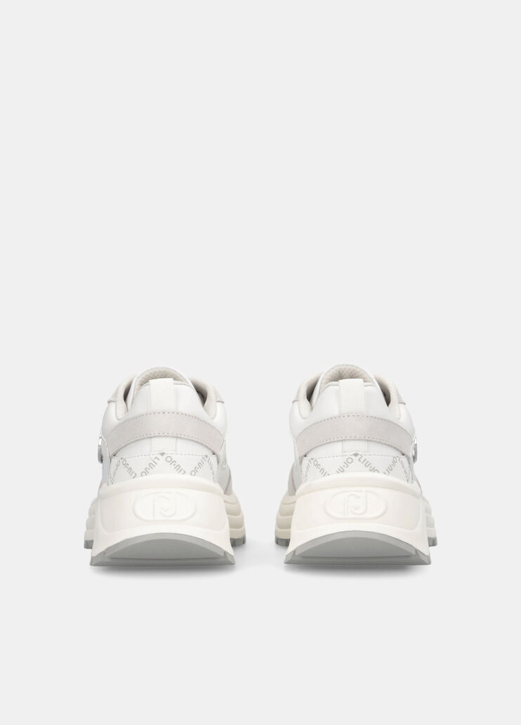 Suede and leather sneakers white Liu Jo - large image number 7 Suede and leather sneakers white Liu Jo - large image number 7