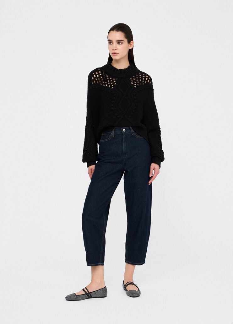 Jersey de lana calado negro Liu Jo - large image number 5 Jersey de lana calado negro Liu Jo - large image number 5