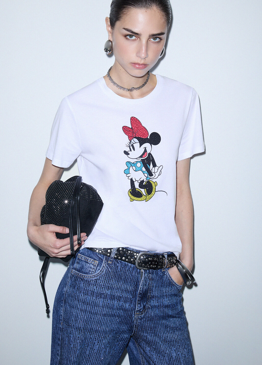 T-shirt imprim&eacute; blanc et Miss mouse Liu Jo - large image number 2