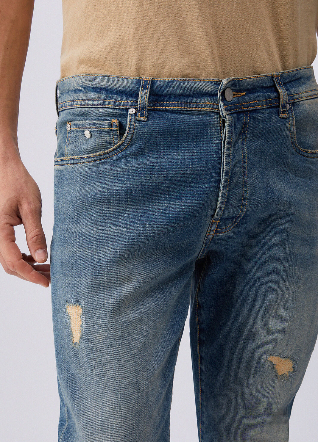 Jeans coupe fusel&eacute;e denim bleu Liu Jo - large image number 4