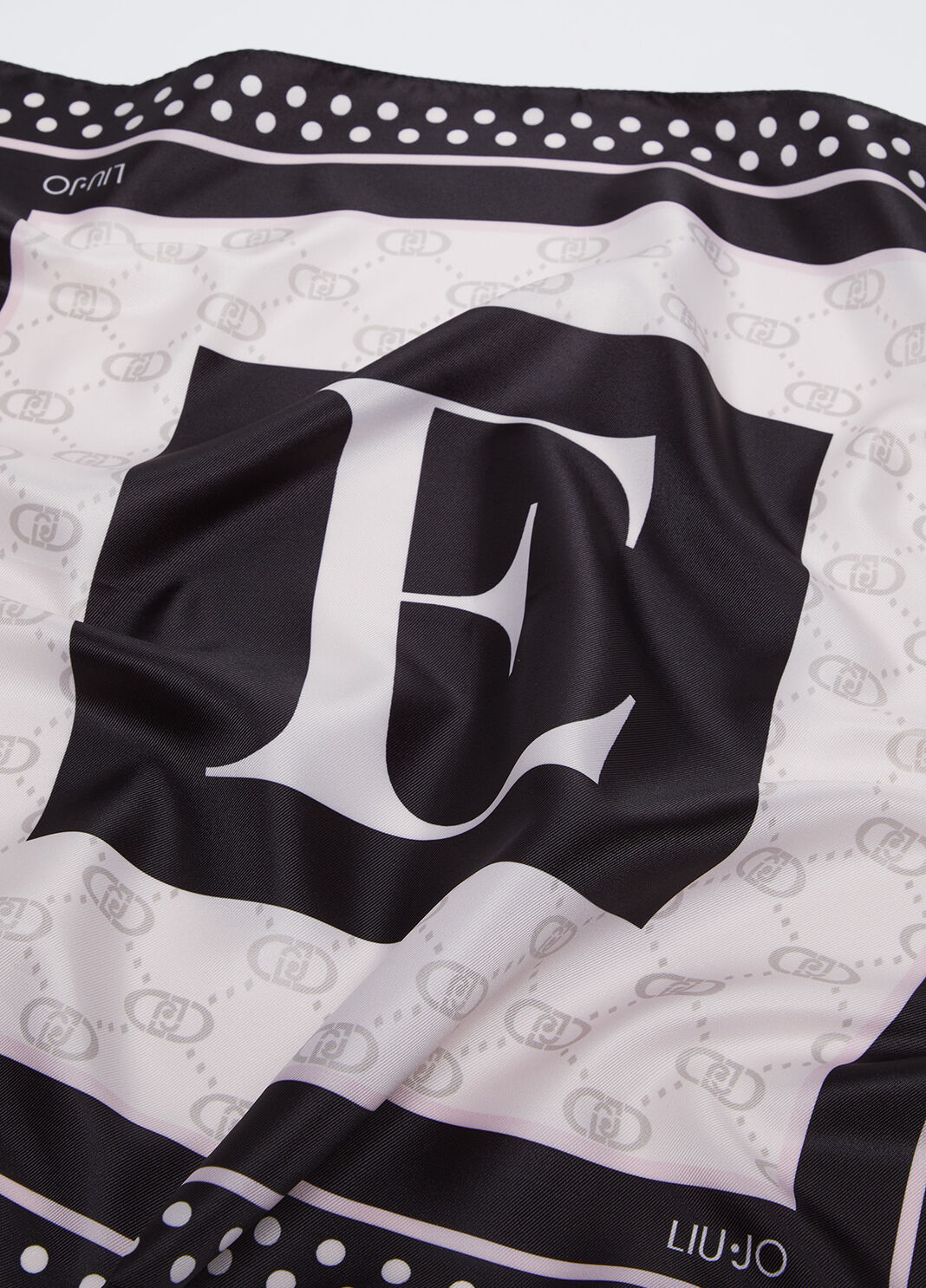 Scarf with E-letter motif black Liu Jo - large image number 2