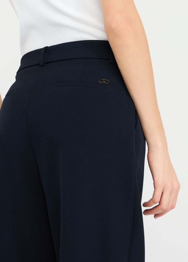 Balloon trousers with darts navy blue Liu Jo - large image number 4 Balloon trousers with darts navy blue Liu Jo - large image number 4