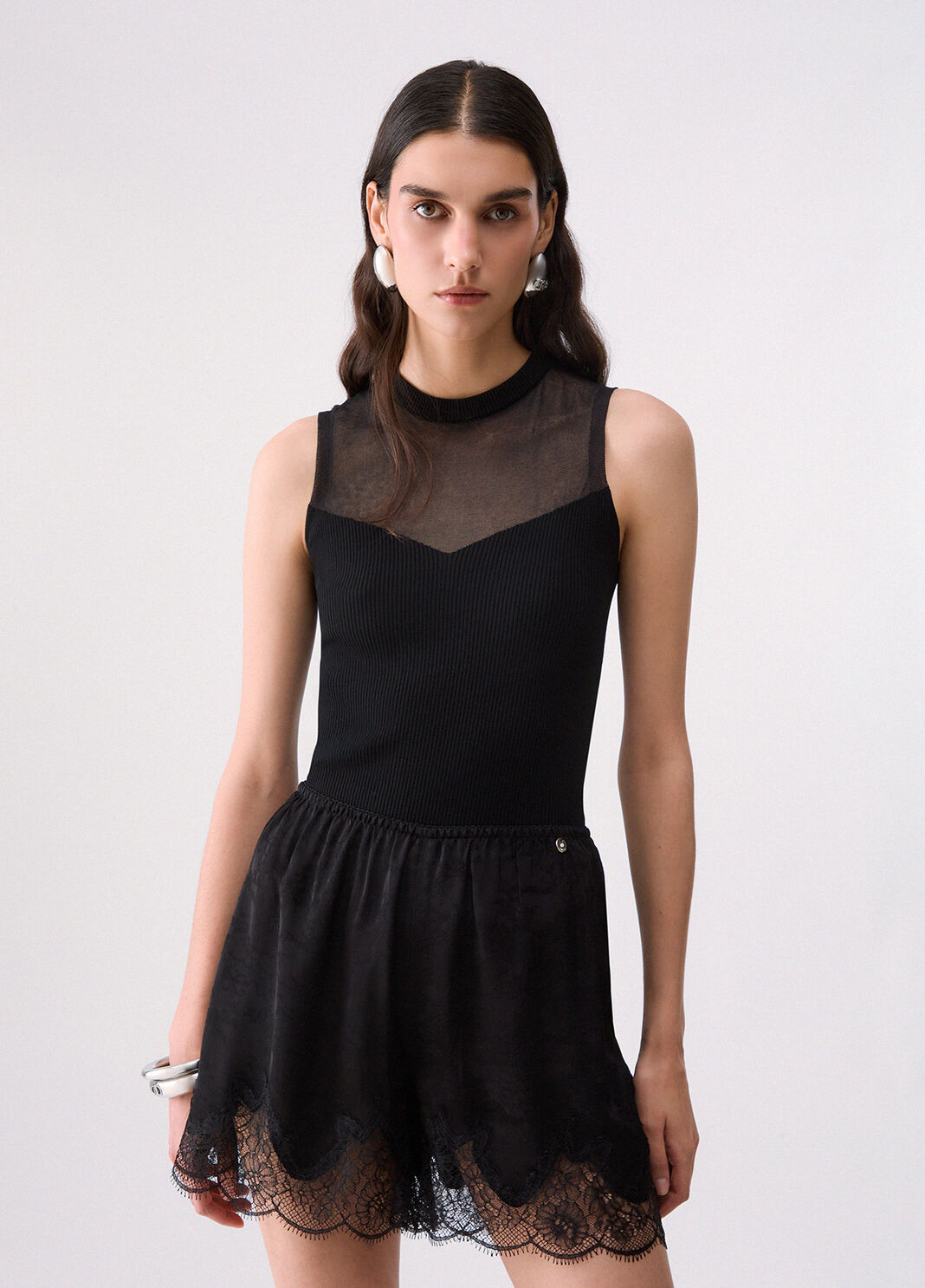 Top with see-through inserts black Liu Jo - large image number 0