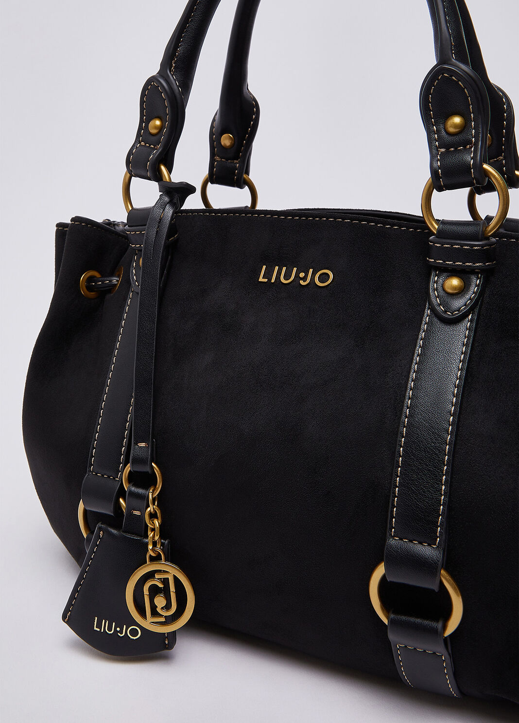 Sac petit format avec cordon de serrage noir Liu Jo - large image number 4
