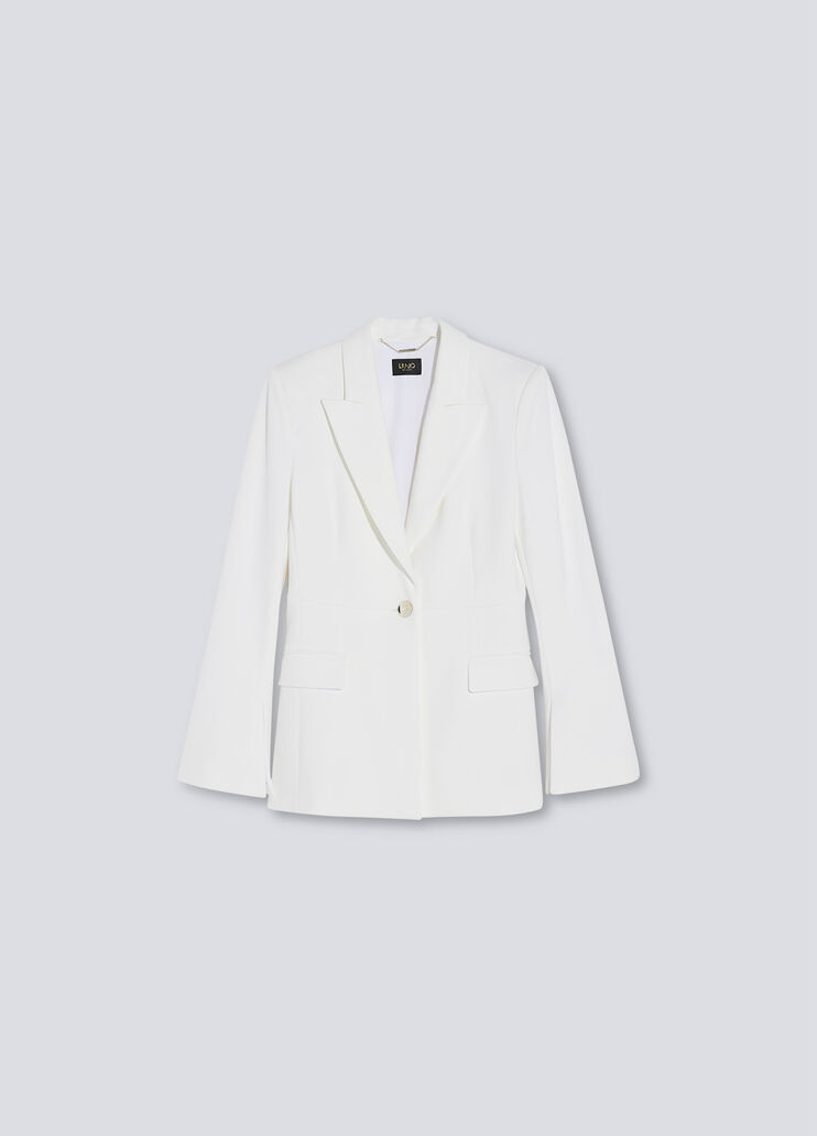 Blazer with slits on the cuffs white Liu Jo - large image number 4 Blazer with slits on the cuffs white Liu Jo - large image number 4