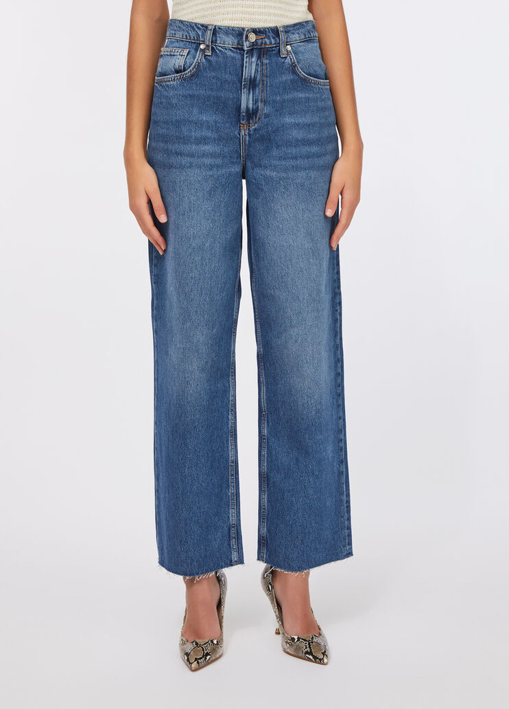 Low-rise wide-leg jeans blue denim Liu Jo - large image number 0