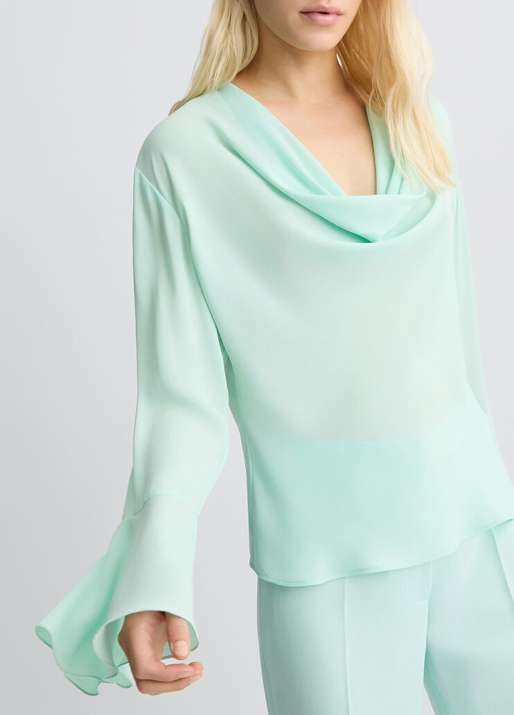 Georgette blouse mint Liu Jo - large image number 2 Georgette blouse mint Liu Jo - large image number 2