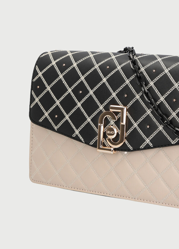 Handbag with embroidery neutral/black Liu Jo - large image number 3