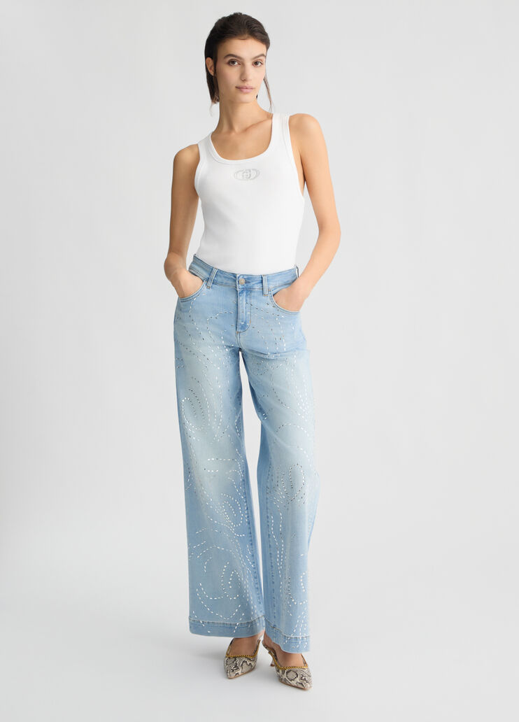 Flared jeans with studs light denim Liu Jo - medium Flared jeans with studs light denim Liu Jo - medium