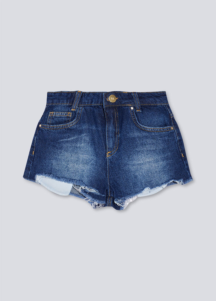 Denim shorts with frayed hems blue denim Liu Jo - large image number 0