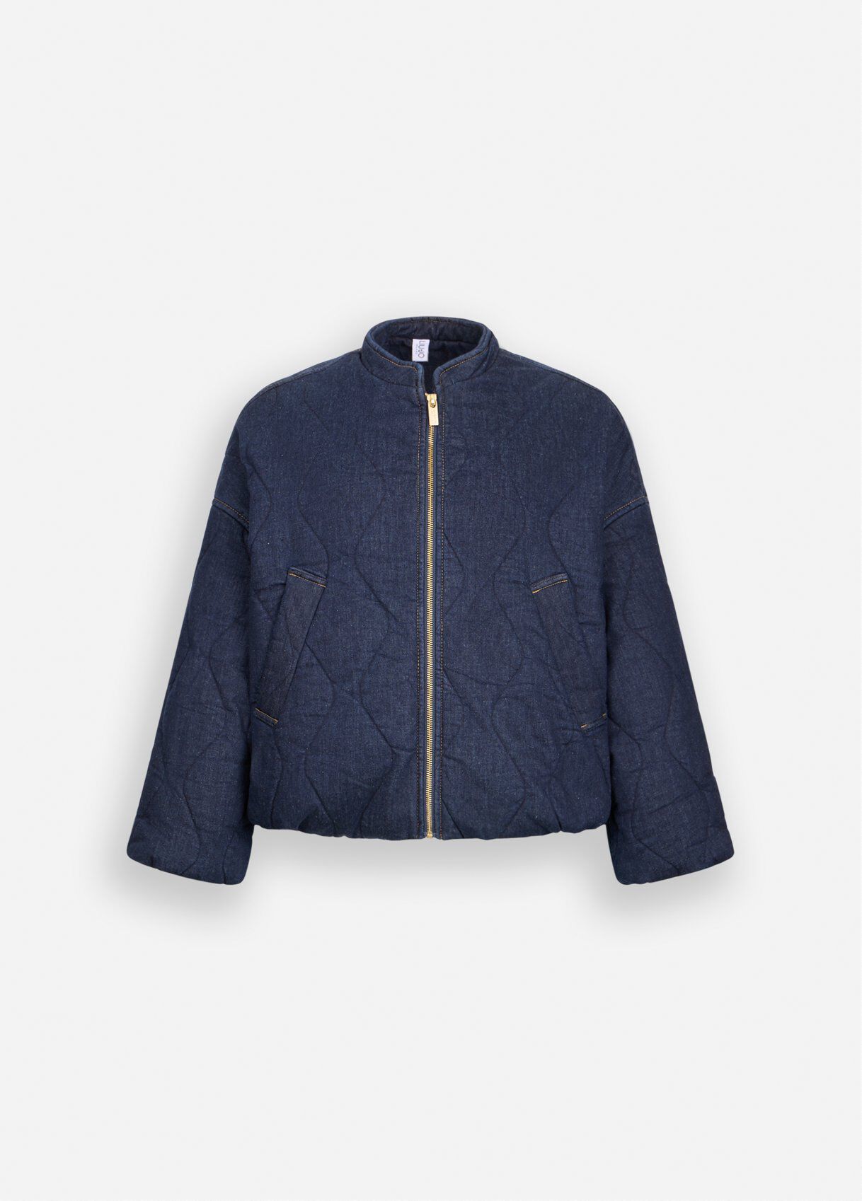 Quilted denim bomber jacket colour dark blue denim | Liu Jo Quilted denim bomber jacket colour dark blue denim | Liu Jo