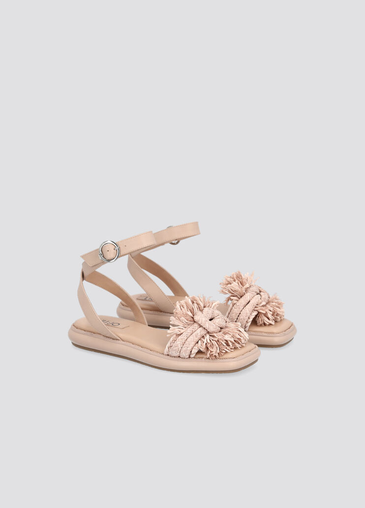 Sandals with raffia strap antique pink Liu Jo - large image number 1