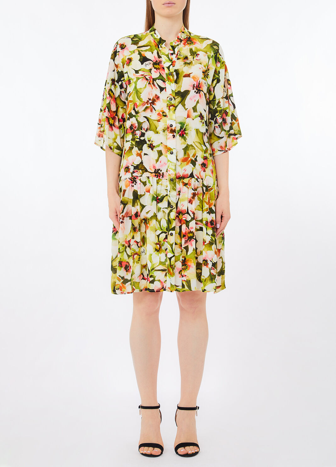 Shirt dress with floral print floral Liu Jo - large image number 0