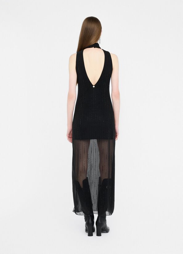 Tulle dress with gemstones black Liu Jo - large image number 1