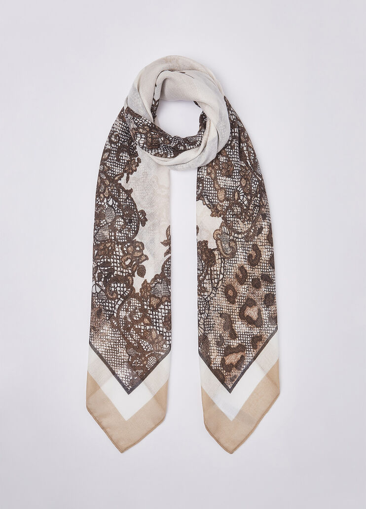 Gro&szlig;es Tuch mit Animal-Print camel Liu Jo - medium