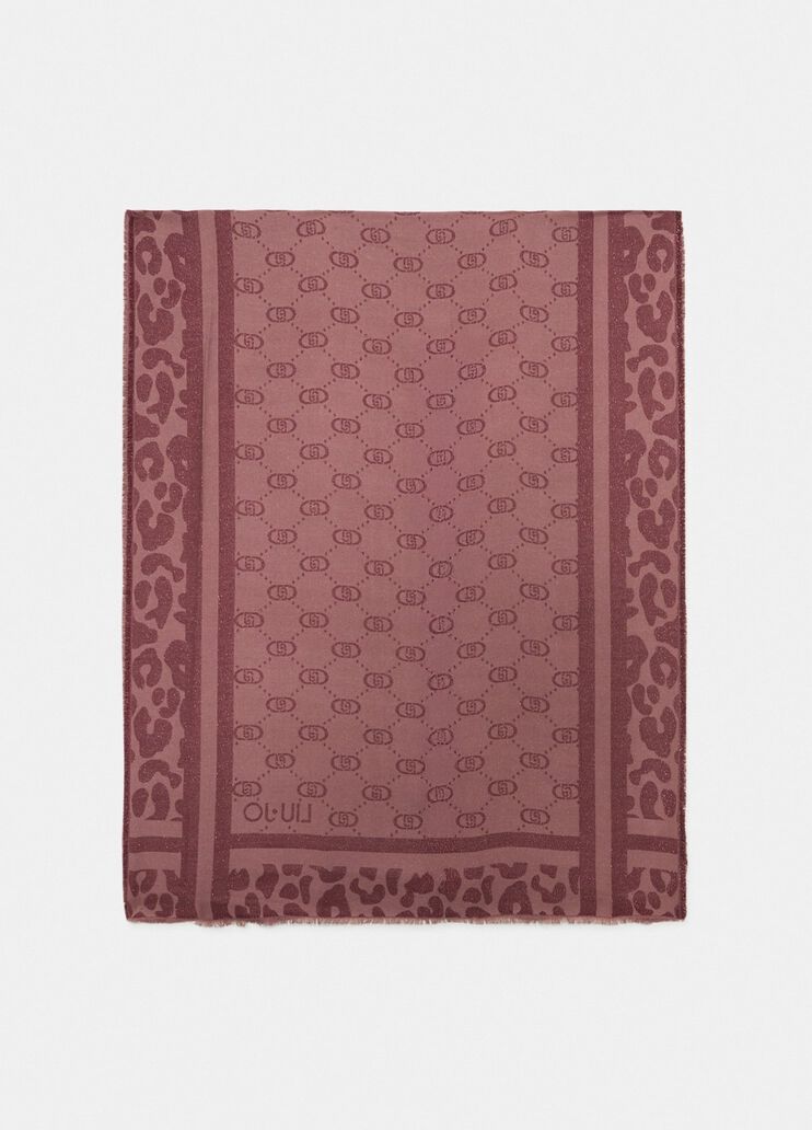 Shawl with logo red Liu Jo - medium