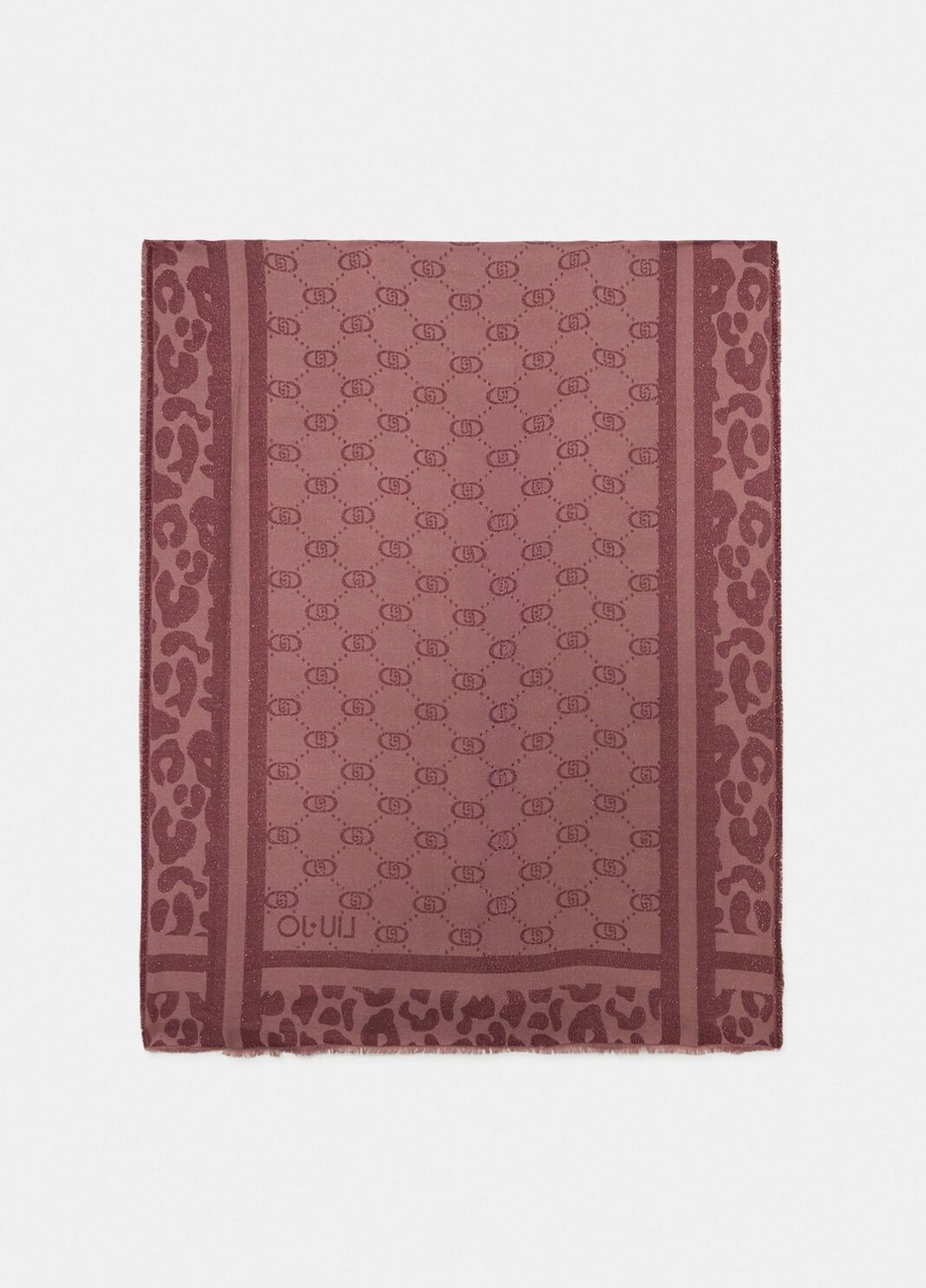 Shawl with logo red Liu Jo - large image number 1