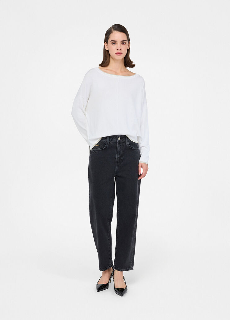 Lurex® jumper white wool Liu Jo - medium Lurex® jumper white wool Liu Jo - medium