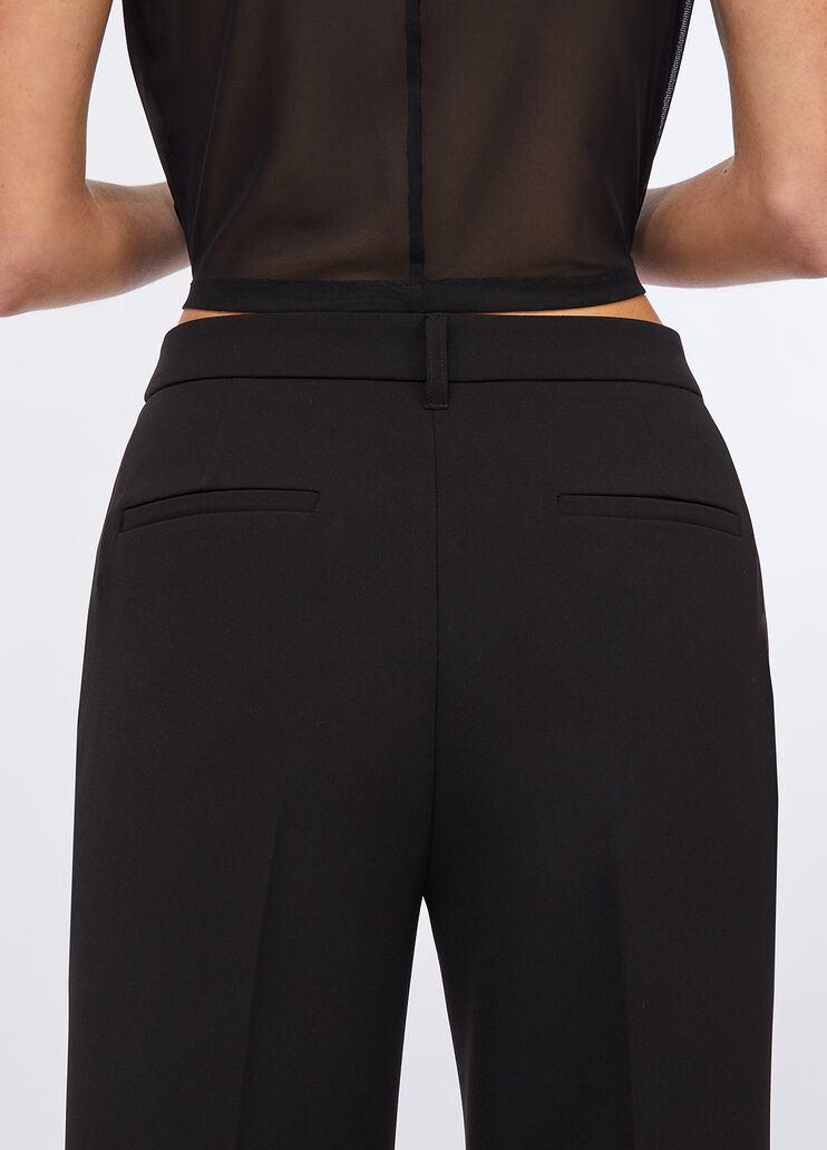 Pantalon évasé en cady noir Liu Jo - large image number 4 Pantalon évasé en cady noir Liu Jo - large image number 4