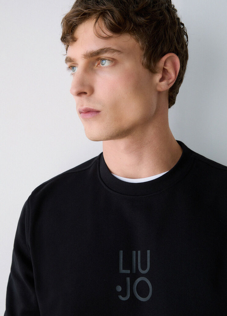 Sweatshirt mit Logo Schwarz Liu Jo - medium