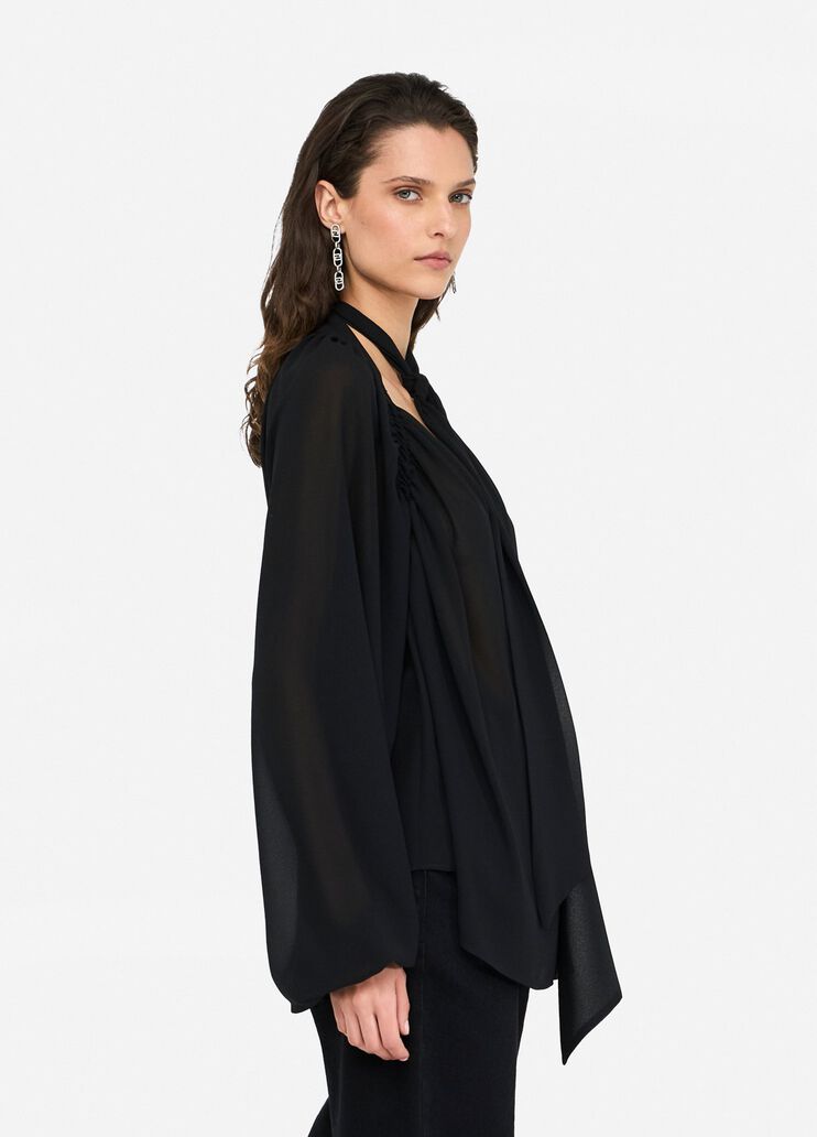 Georgette blouse black Liu Jo - large image number 3 Georgette blouse black Liu Jo - large image number 3