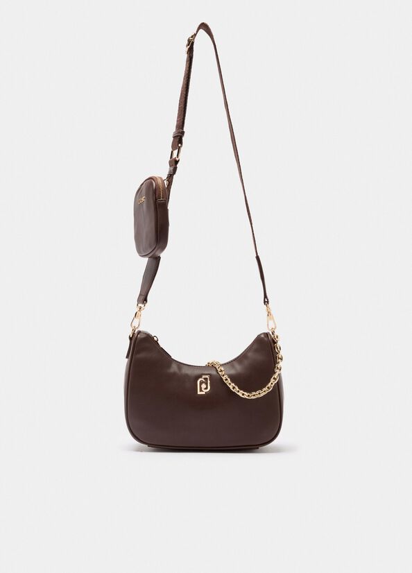 Small hobo bag with chain dark brown Liu Jo - medium