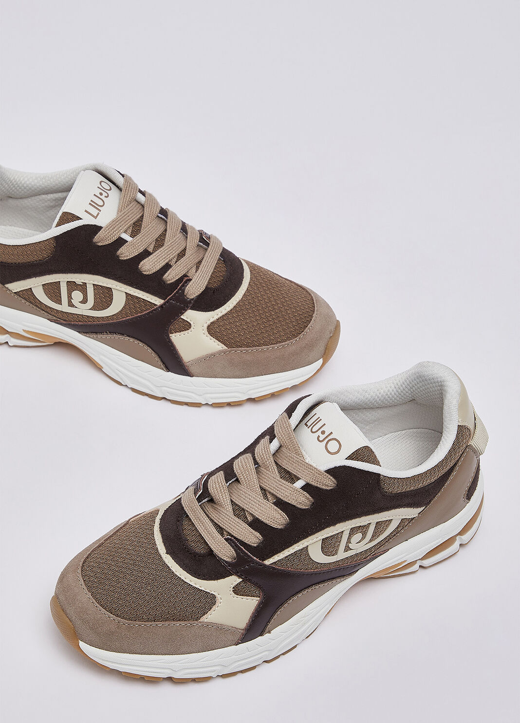 Sneakers in suede e mesh havana/moka Liu Jo - large image number 6