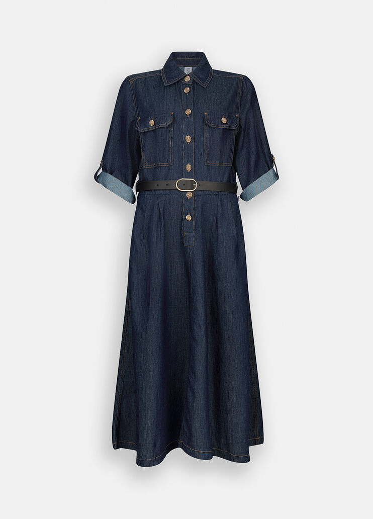 Hemdblusenkleid aus Denim Klassische Waschung Liu Jo - large image number 6