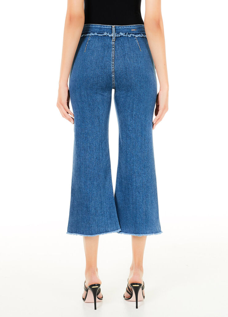 Cropped jeans with buttons Blue Denim Liu Jo - large image number 1 Cropped jeans with buttons Blue Denim Liu Jo - large image number 1