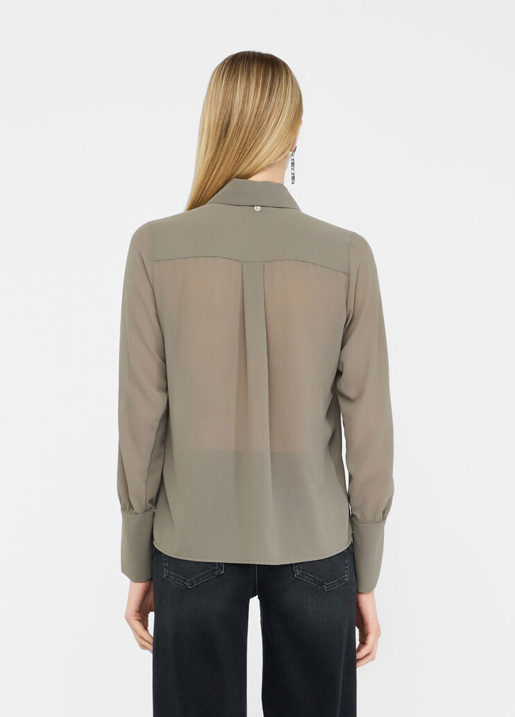 Hemdbluse mit Perlen Spargel Liu Jo - large image number 1 Hemdbluse mit Perlen Spargel Liu Jo - large image number 1