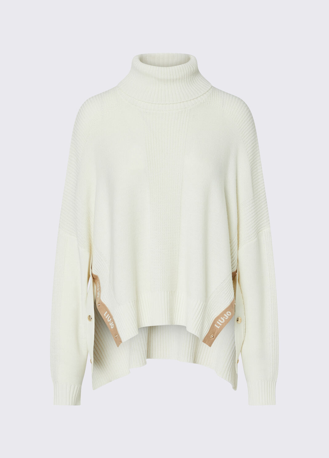 Wool Blend Turtleneck with Buttons white Liu Jo - large image number 6