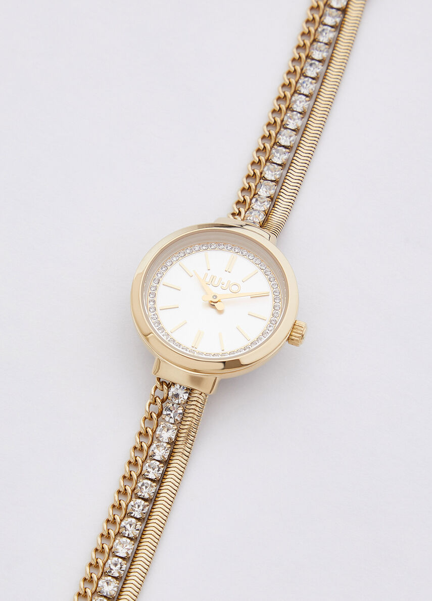 Watch with crystals colour gold | Liu Jo