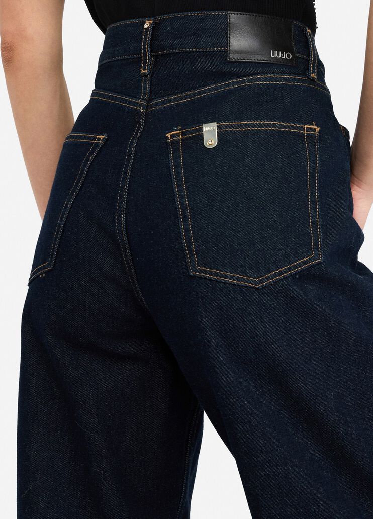 High-rise cropped jeans classic wash Liu Jo - large image number 4