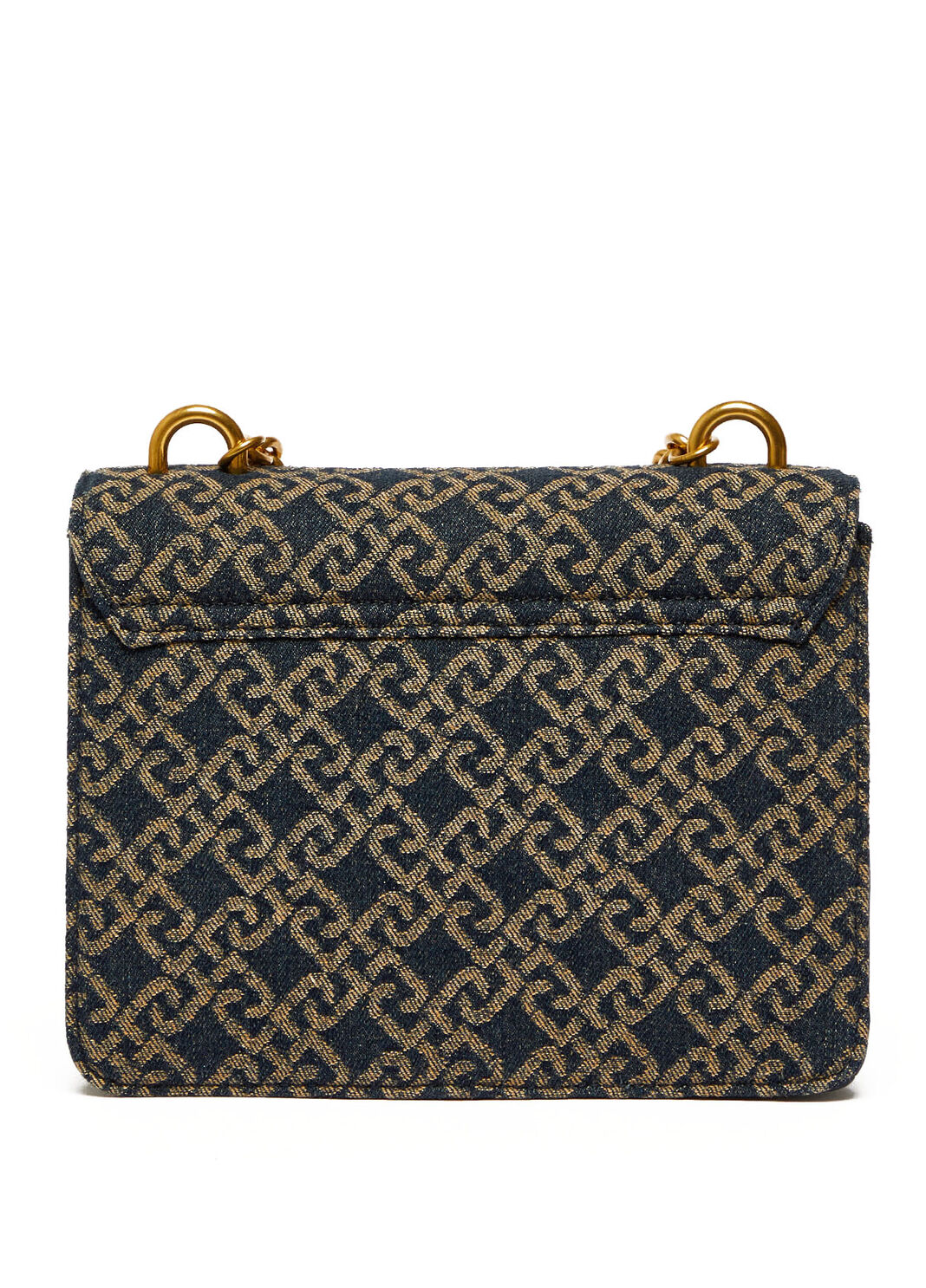 Borsa a mano con logo jacquard e strass denim Liu Jo - large image number 2