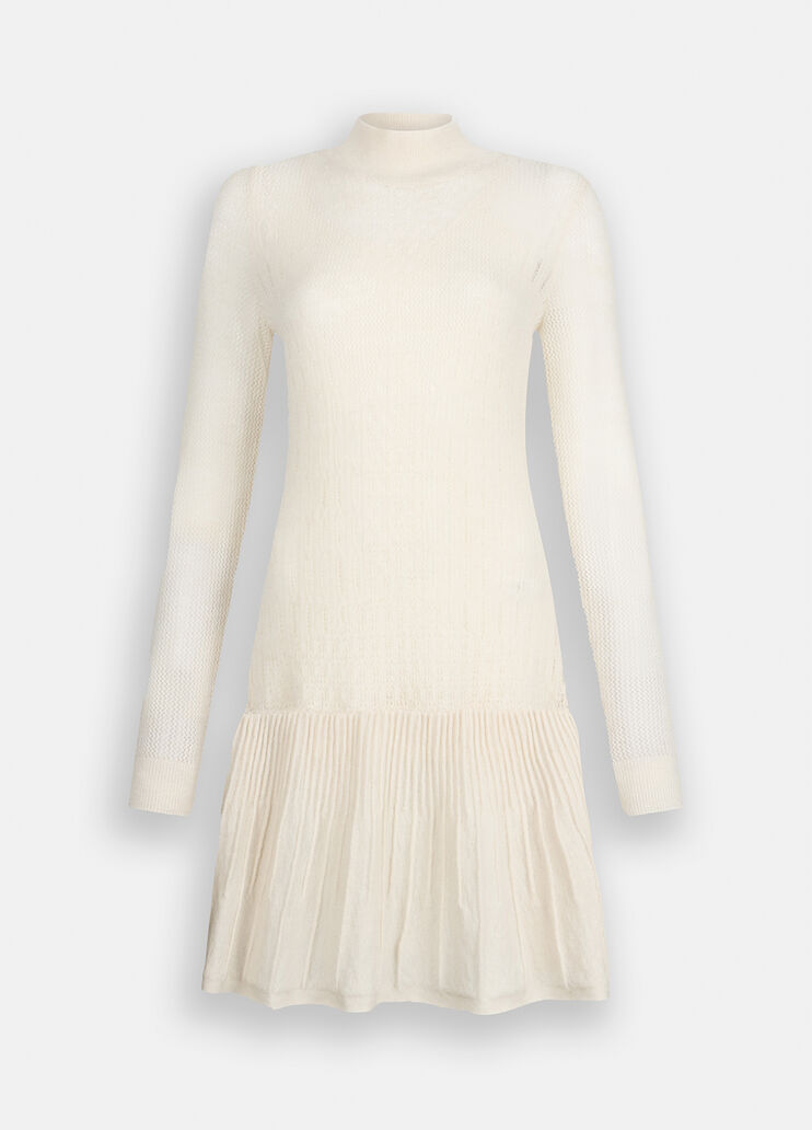 Vestido de lana y alpaca blanco Liu Jo - large image number 6