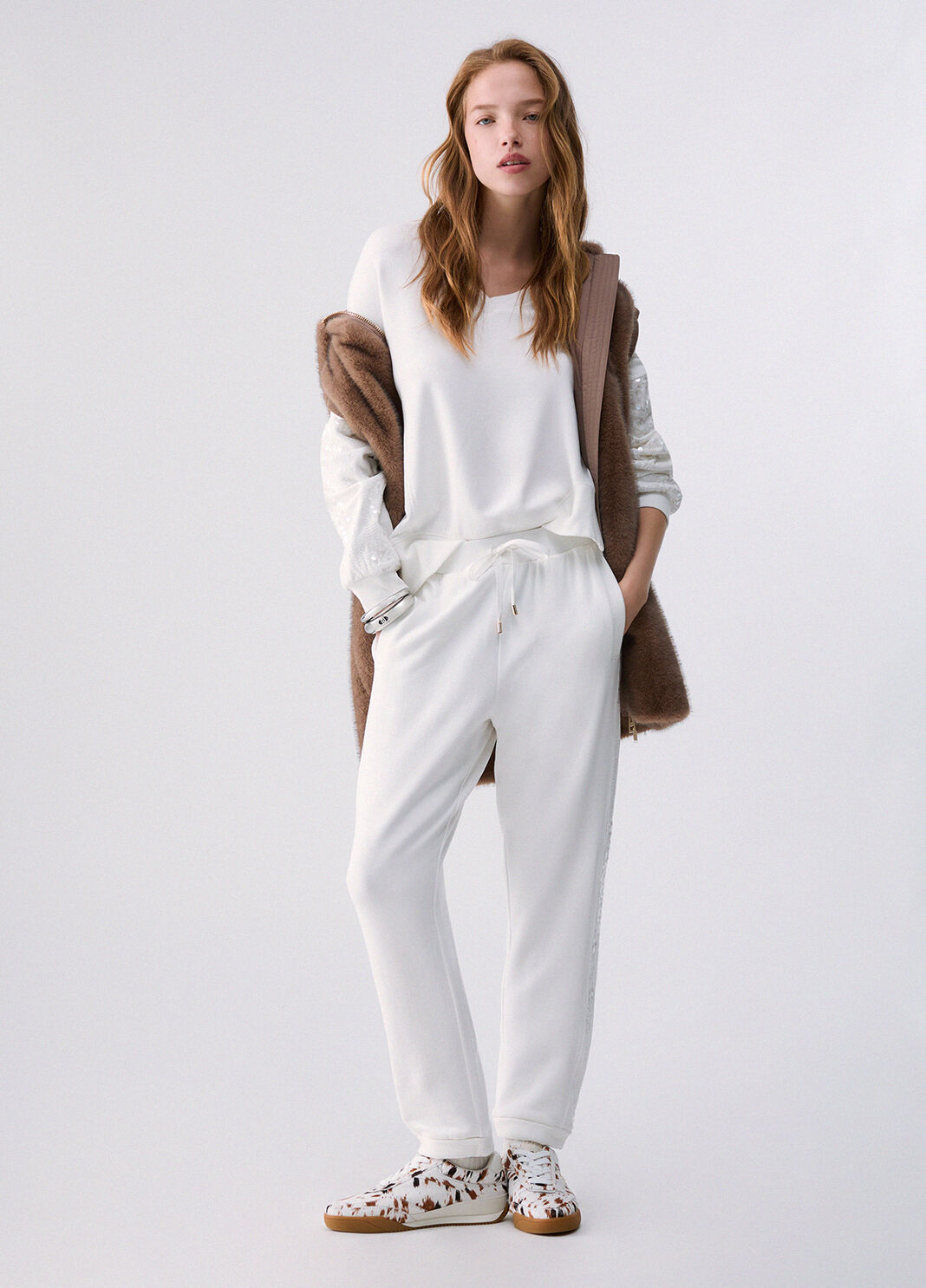 Sequin Sweatshirt white wool Liu Jo - large image number 5