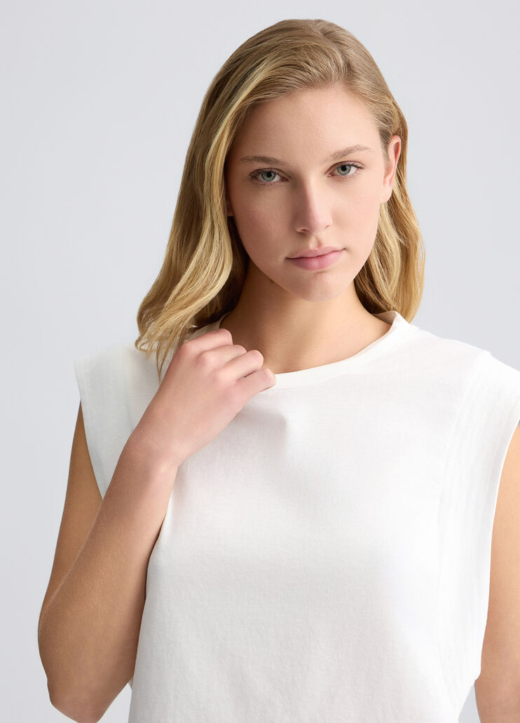 Cotton top white Liu Jo - large image number 2 Cotton top white Liu Jo - large image number 2