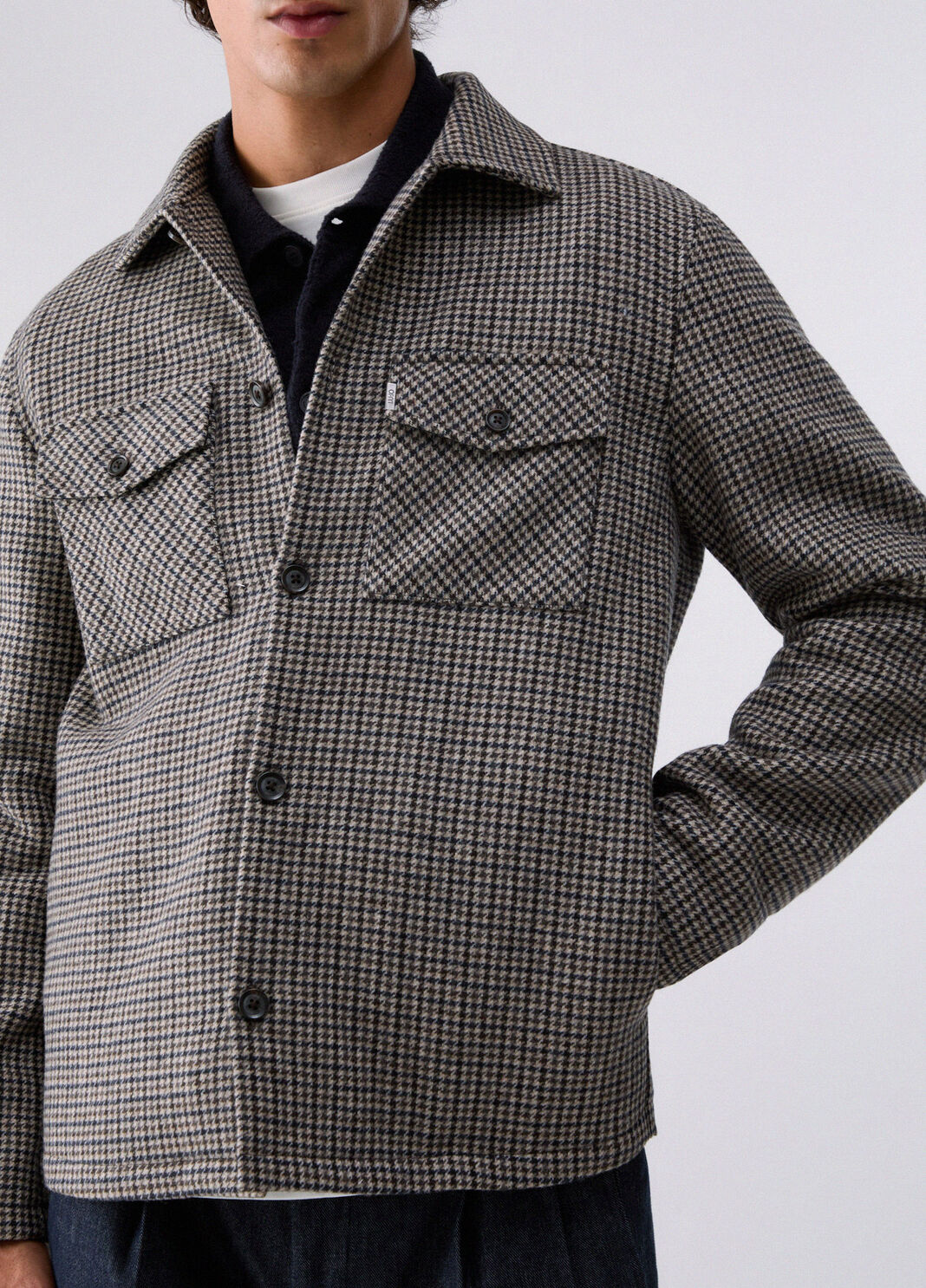 Houndstooth Overshirt Jacket brown Liu Jo - large image number 4