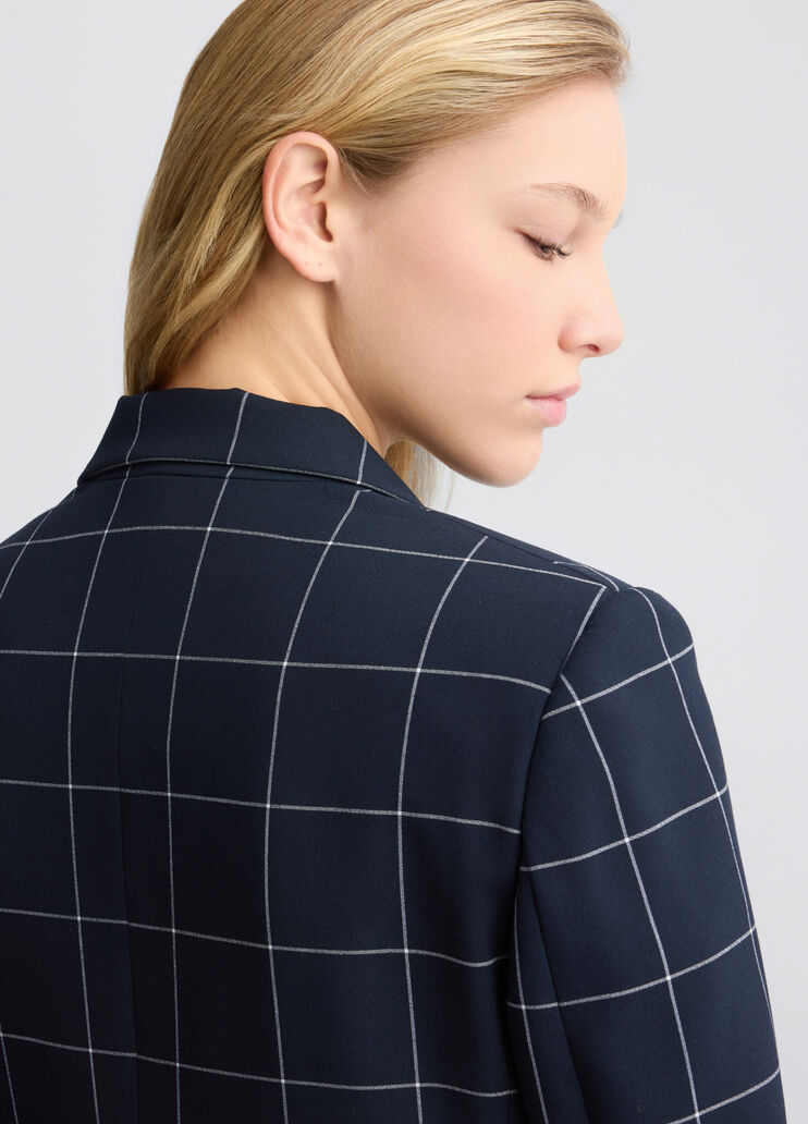 Double-breasted check blazer blue Liu Jo - large image number 4 Double-breasted check blazer blue Liu Jo - large image number 4