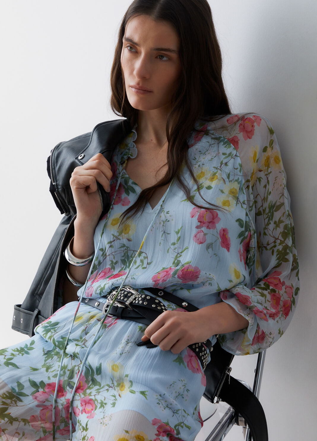 Floral blouse floral light blue Liu Jo - large image number 2